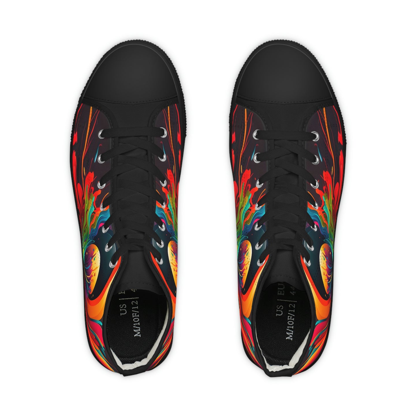 aaMen's Abstract Planet High Top Sneakers 1
