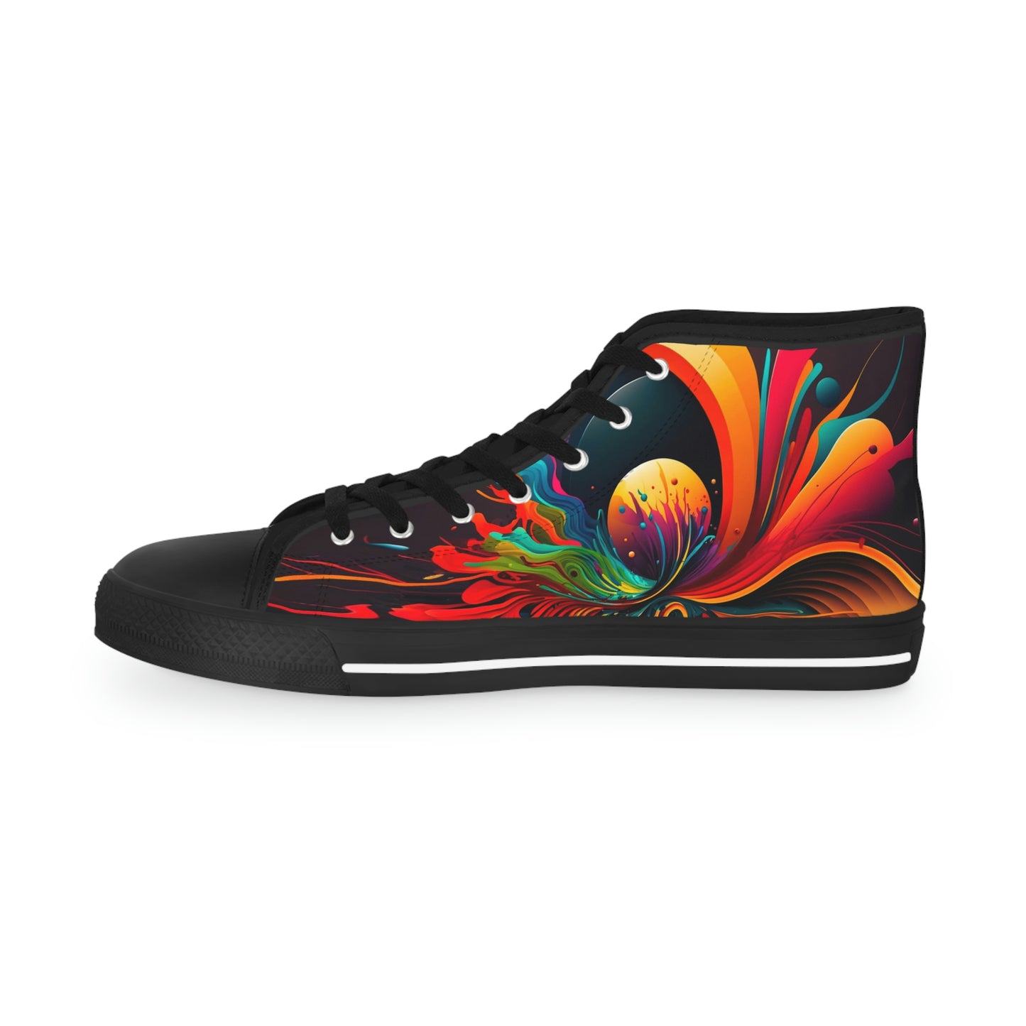 aaMen's Abstract Planet High Top Sneakers 1