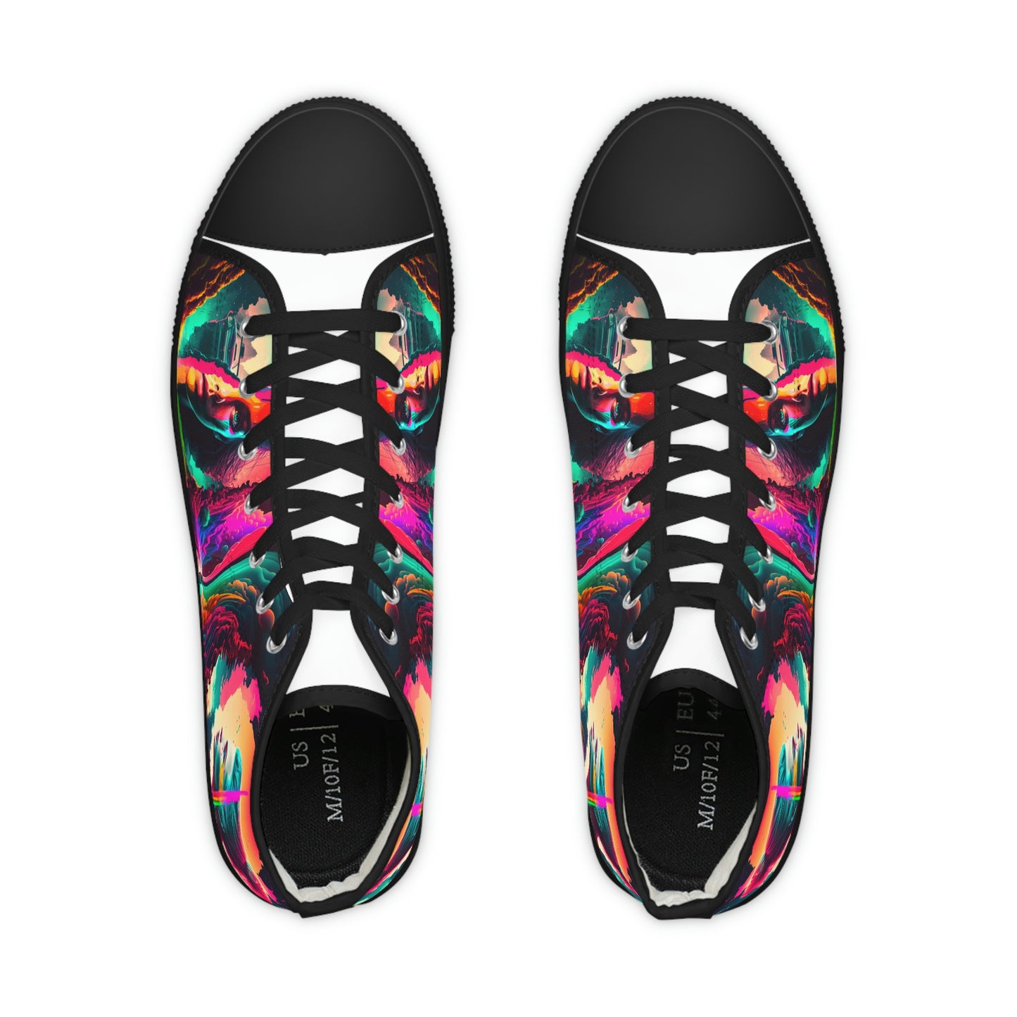 aaMen's High Top Lucid Dreams white Synthwave Sneakers 1