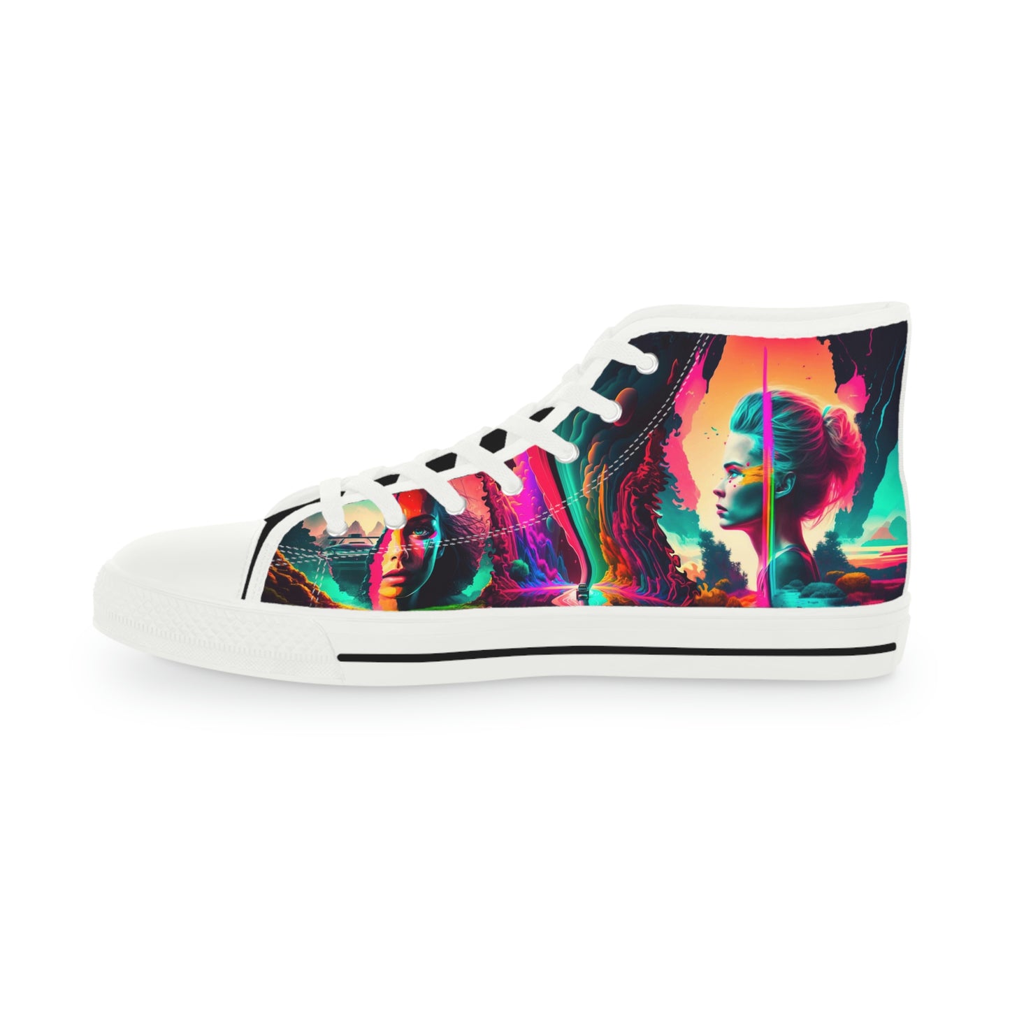 aaMen's High Top Lucid Dreams Synthwave Sneakers 1