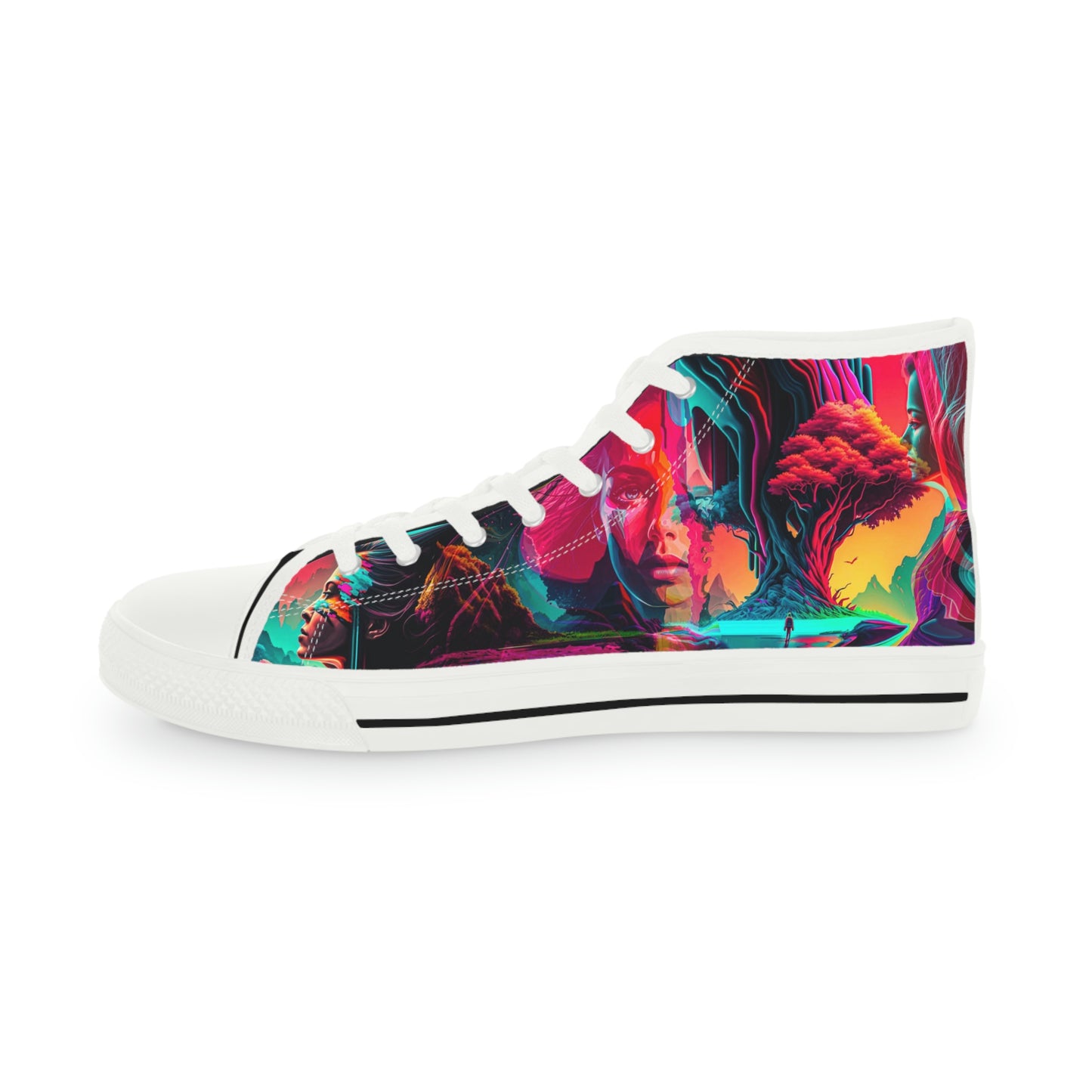 aaMen's High Top Synthwave Dream Sneakers 1