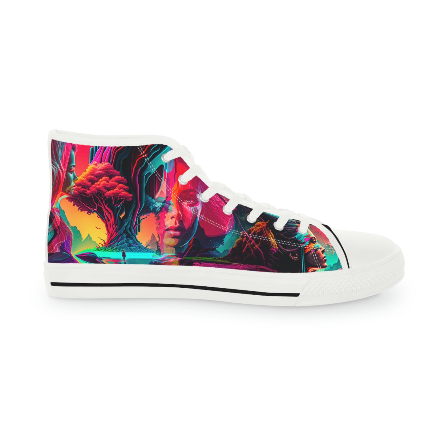 aaMen's High Top Synthwave Dream Sneakers 1