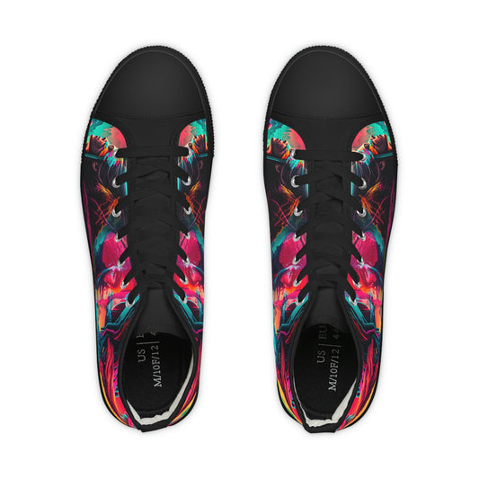 aaMen's High Top Synthwave Dream Sneakers 1