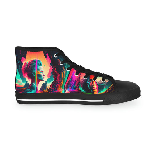 aaMen's High Top Lucid Dreams Synthwave Sneakers 1