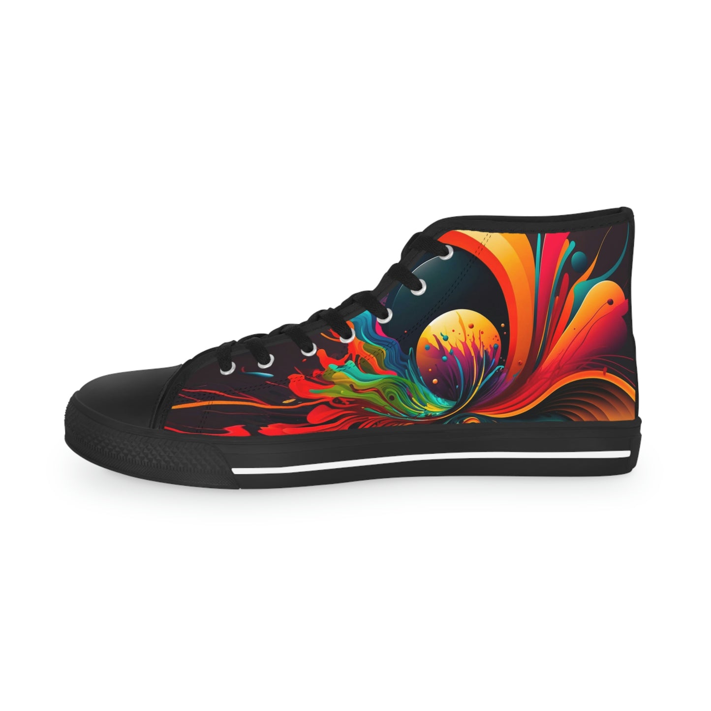 aaMen's Abstract Planet High Top Sneakers 1