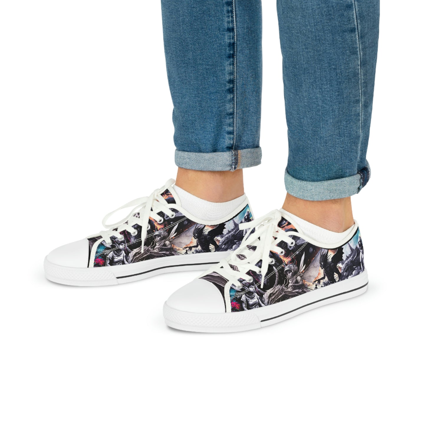 Graphic Sci-fi Art Men's Low Top Sneakers 1