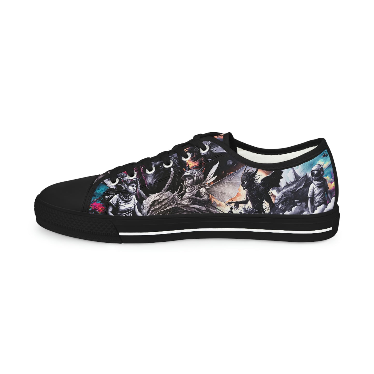 Graphic Sci-fi Art Men's Low Top Sneakers 1