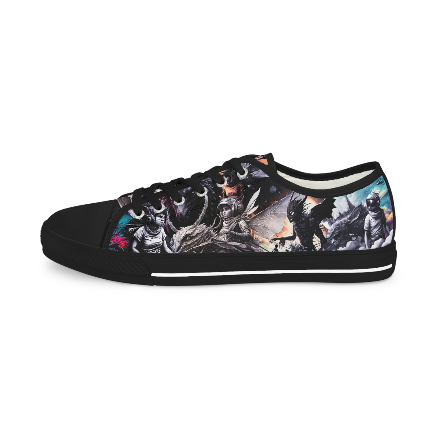 Graphic Sci-fi Art Men's Low Top Sneakers 1