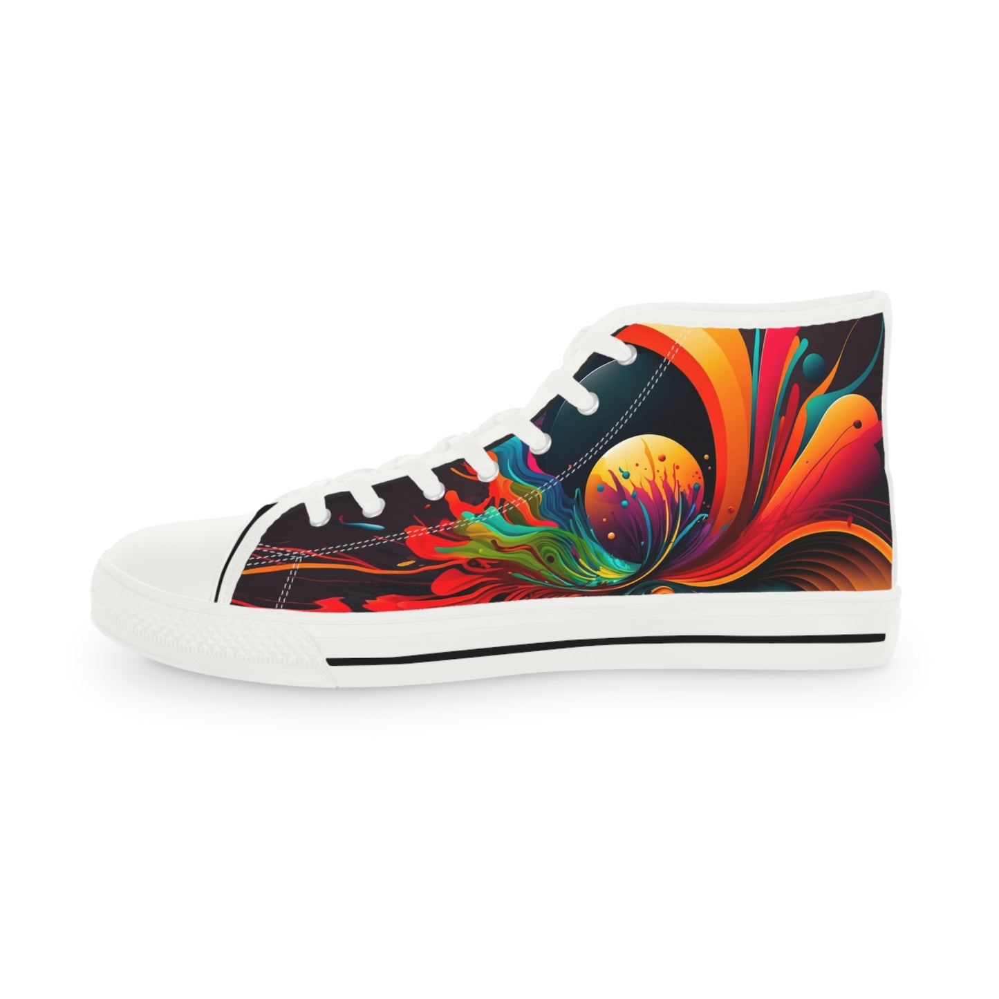 aaMen's Abstract Planet High Top Sneakers 1