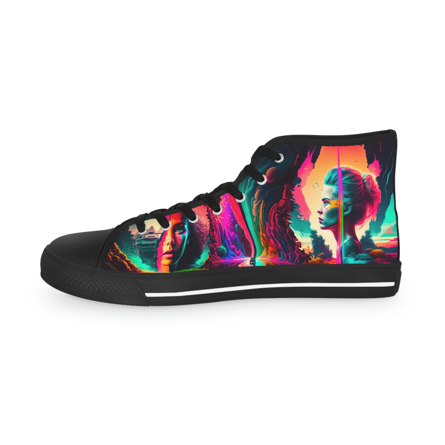 aaMen's High Top Lucid Dreams Synthwave Sneakers 1