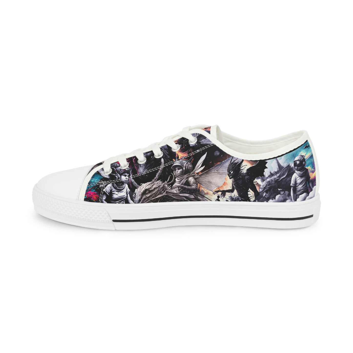 Graphic Sci-fi Art Men's Low Top Sneakers 1