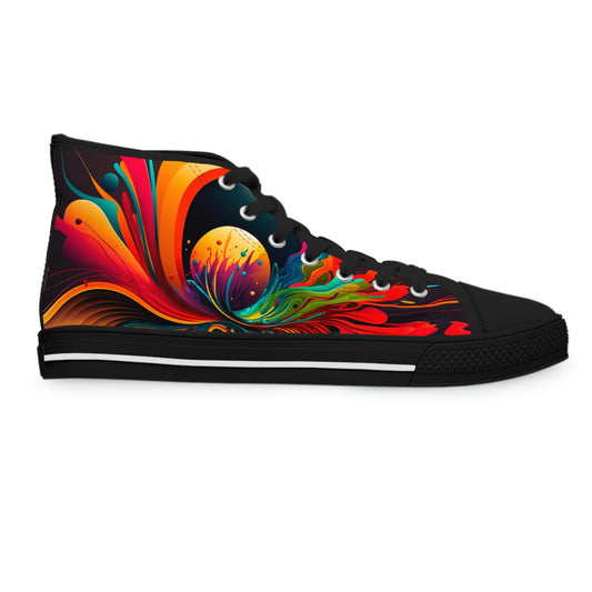 Women's High Top Abstract Space Sneakers 2