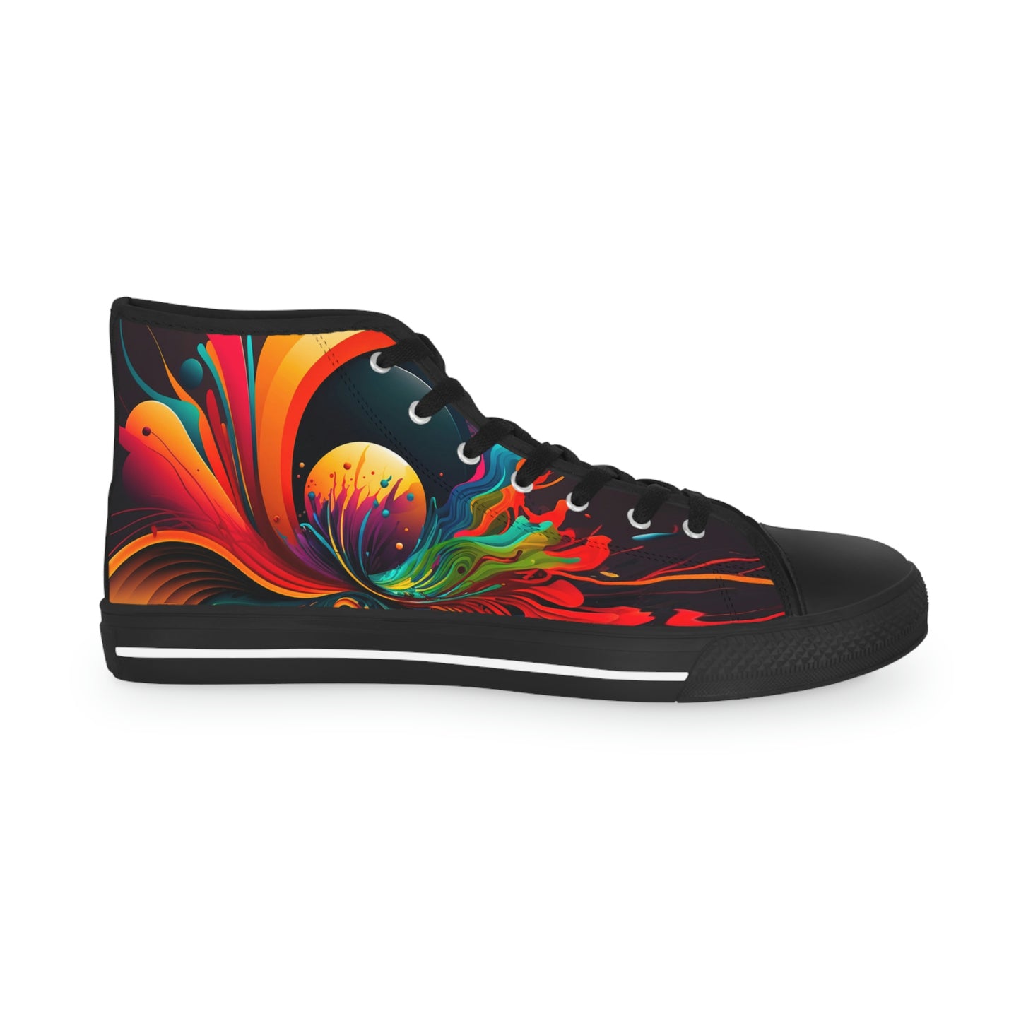 aaMen's Abstract Planet High Top Sneakers 1