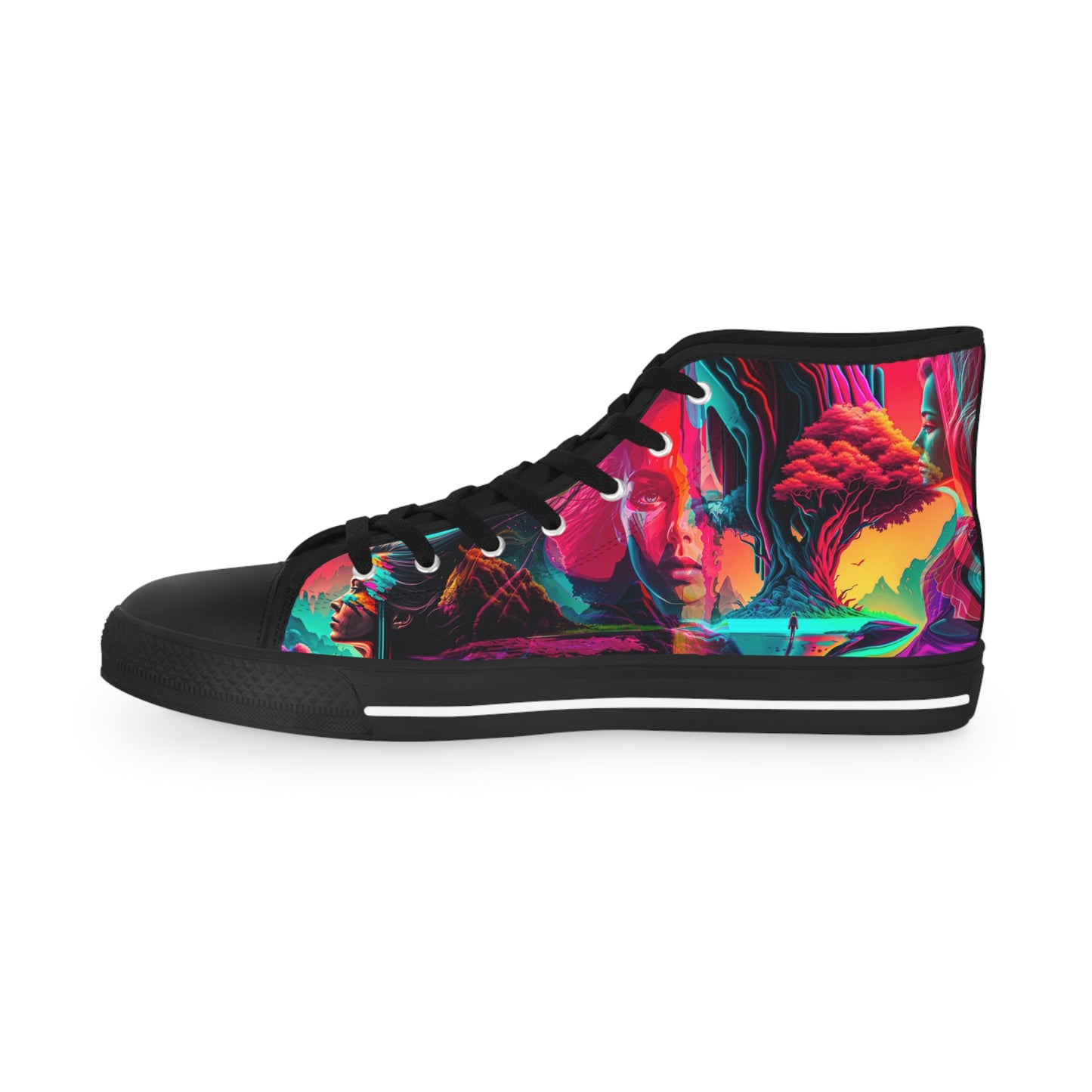 aaMen's High Top Synthwave Dream Sneakers 1