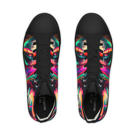 aaMen's High Top Lucid Dreams Synthwave Sneakers 1