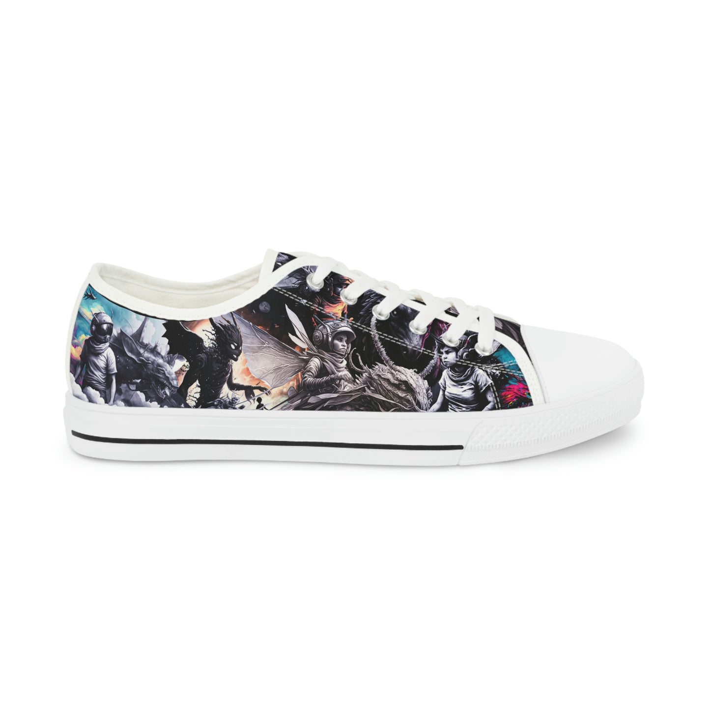 Graphic Sci-fi Art Men's Low Top Sneakers 1