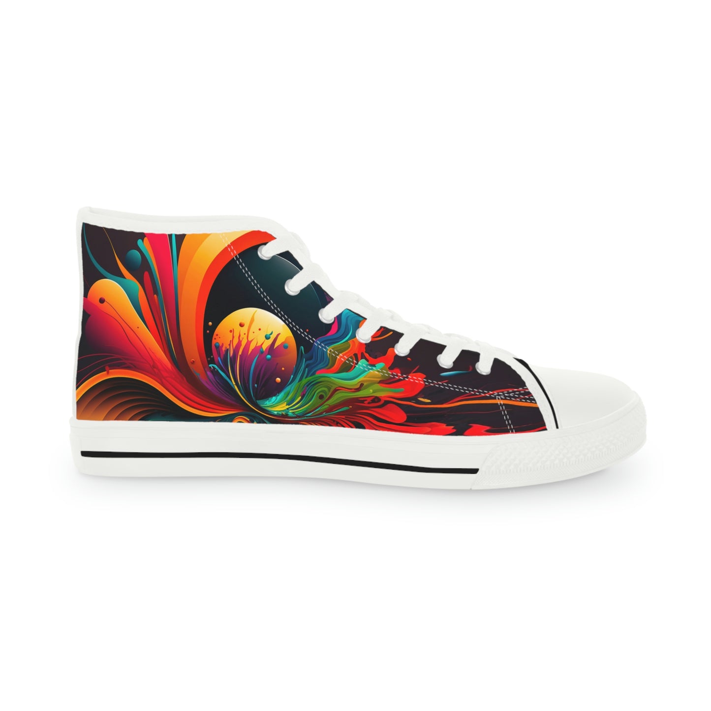 aaMen's Abstract Planet High Top Sneakers 1