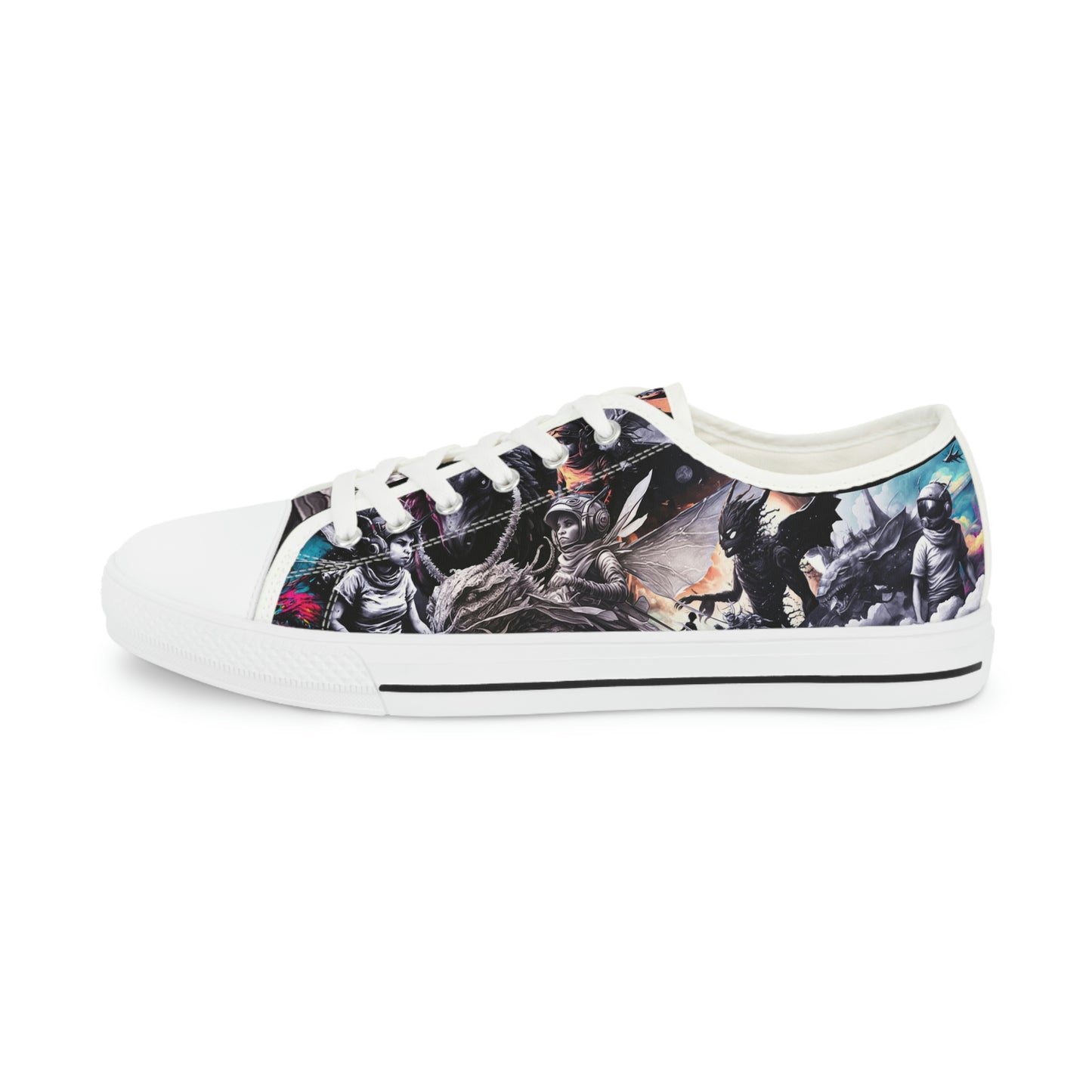 Graphic Sci-fi Art Men's Low Top Sneakers 1