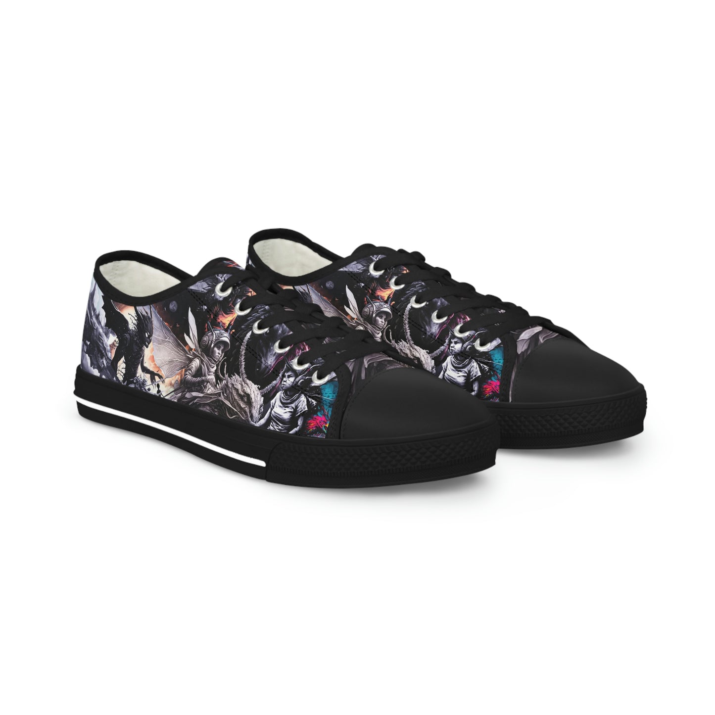 Graphic Sci-fi Art Men's Low Top Sneakers 1