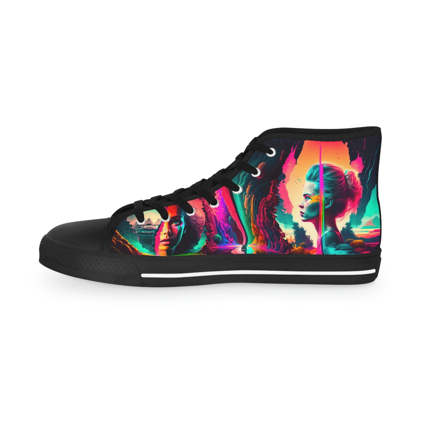 aaMen's High Top Lucid Dreams Synthwave Sneakers 1