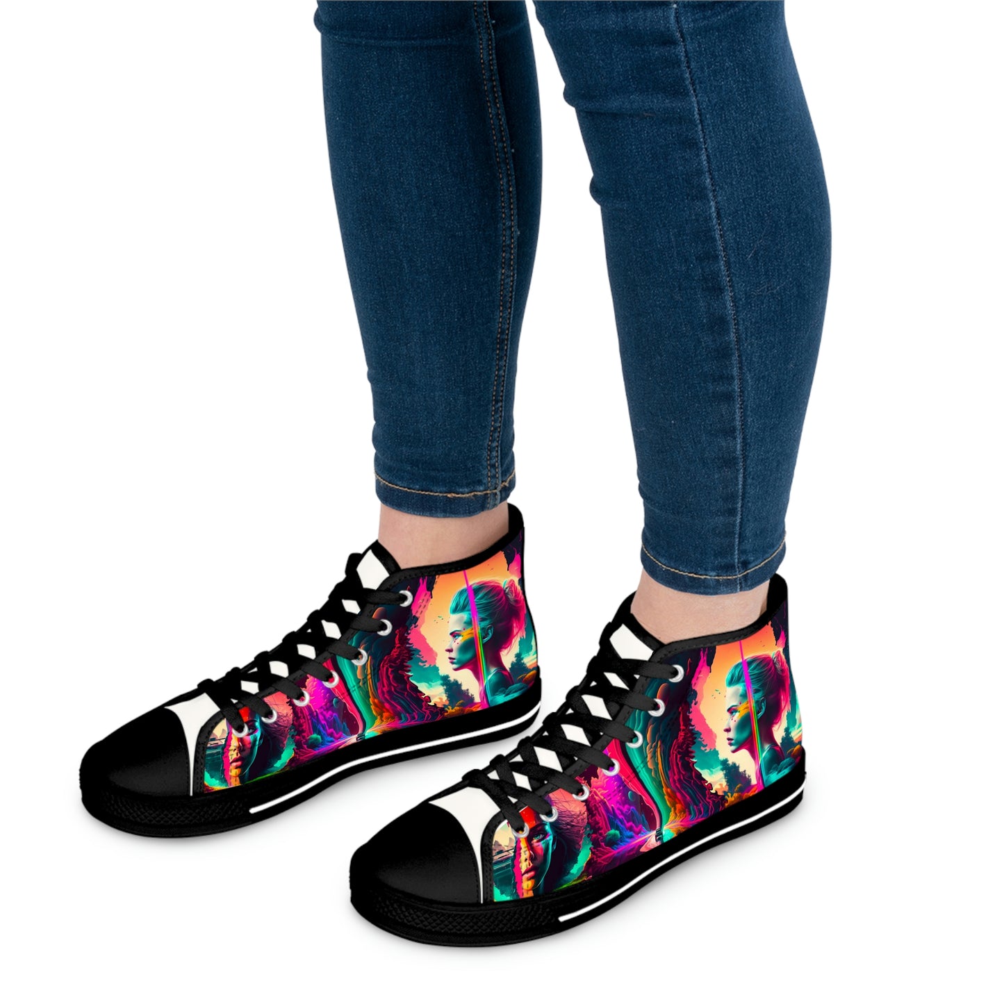 Women's High Top Synthwave Dreams Sneakers 2