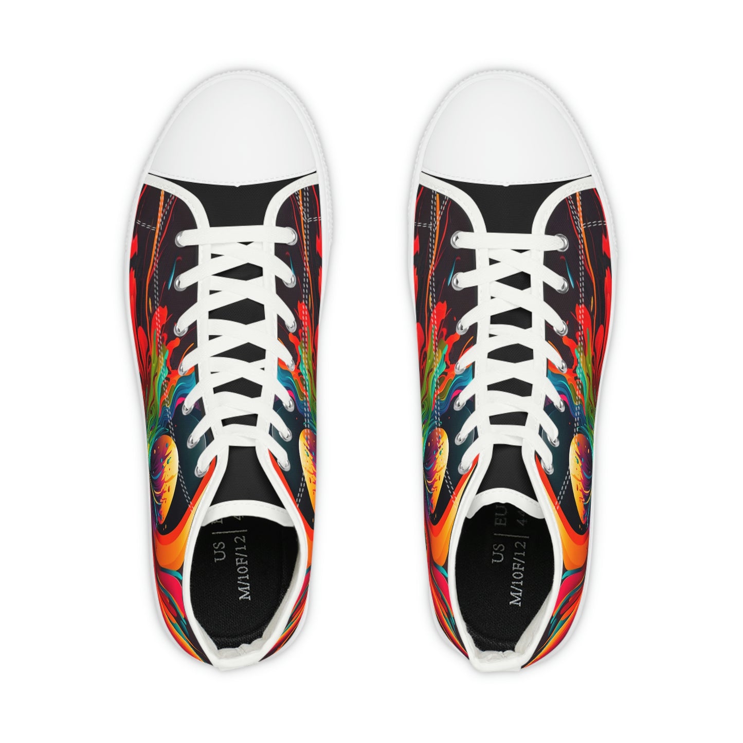 aaMen's Abstract Planet High Top Sneakers 1