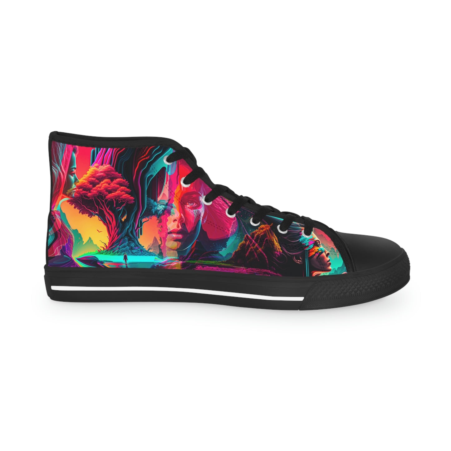 aaMen's High Top Synthwave Dream Sneakers 1