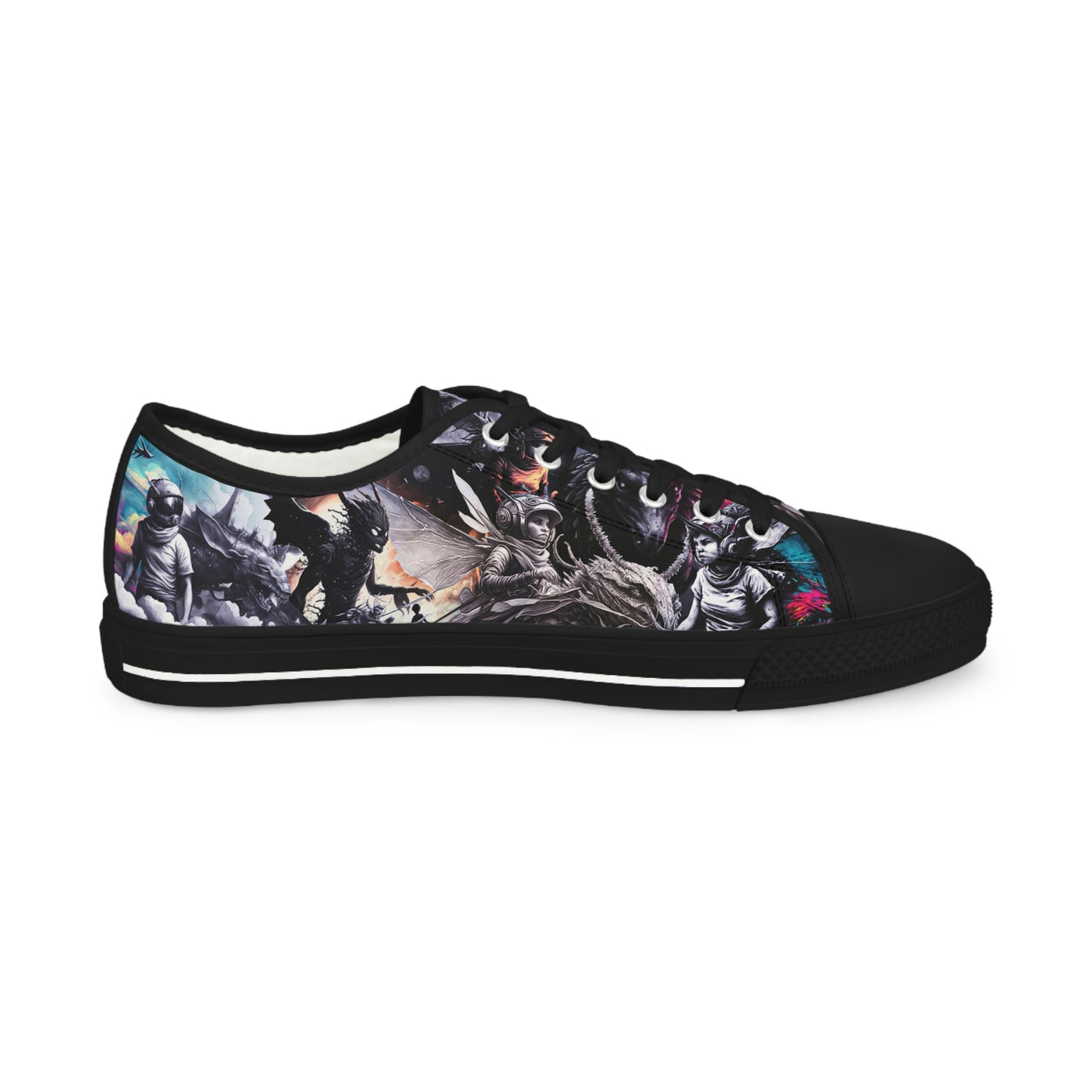 Graphic Sci-fi Art Men's Low Top Sneakers 1