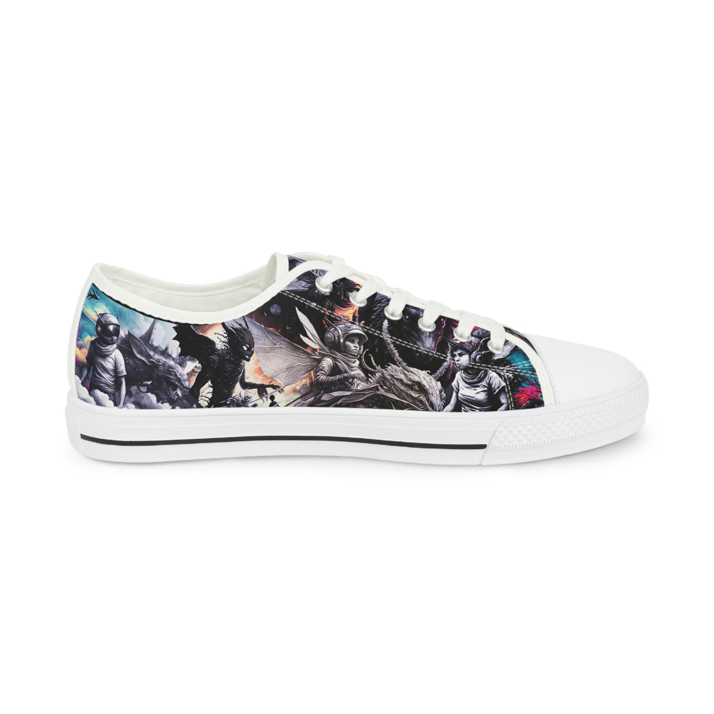 Graphic Sci-fi Art Men's Low Top Sneakers 1