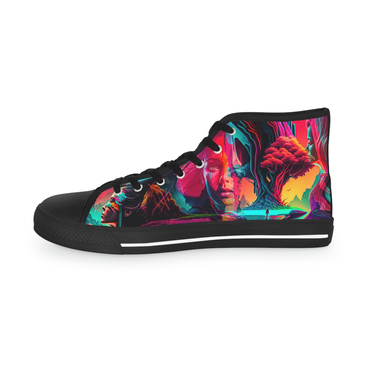 aaMen's High Top Synthwave Dream Sneakers 1