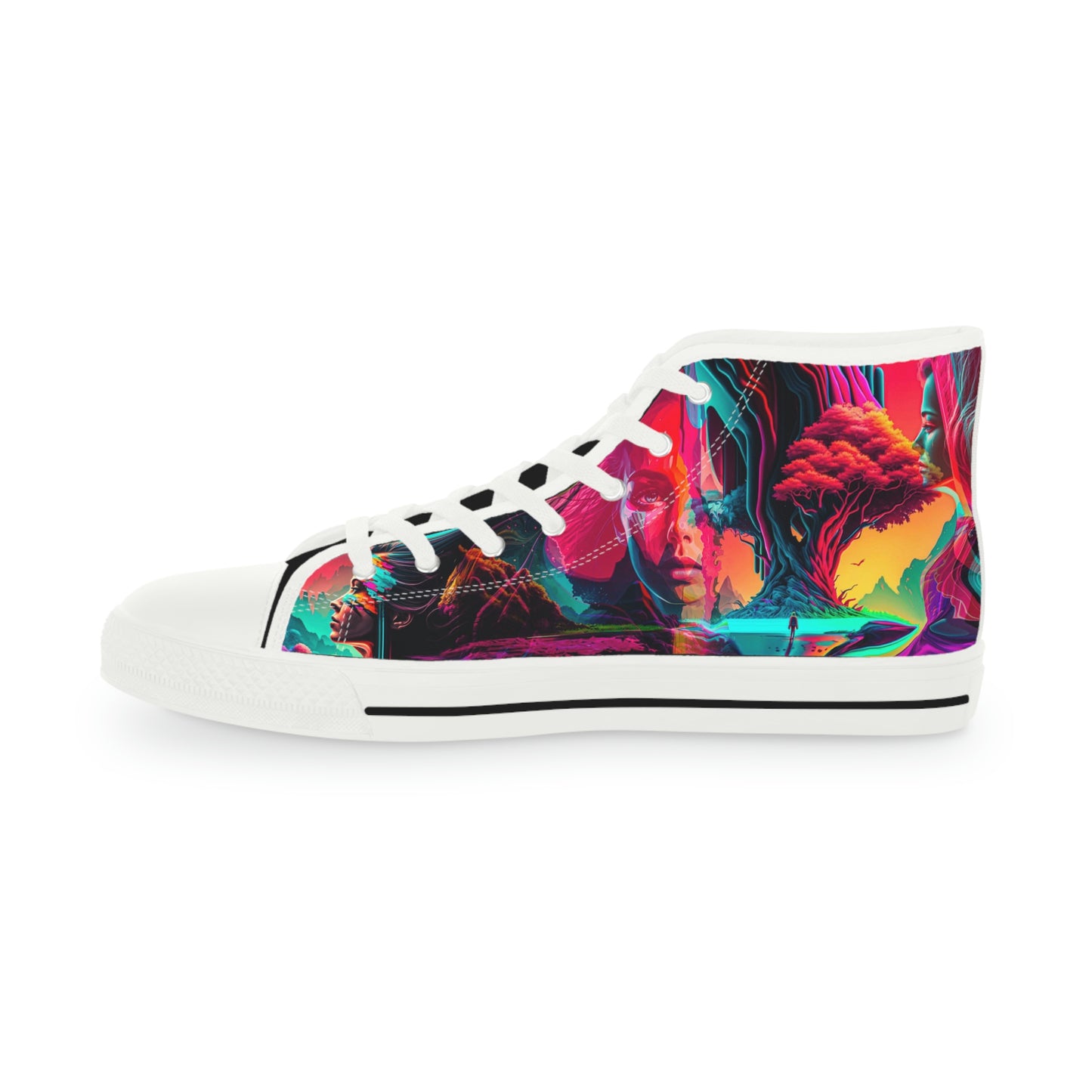 aaMen's High Top Synthwave Dream Sneakers 1