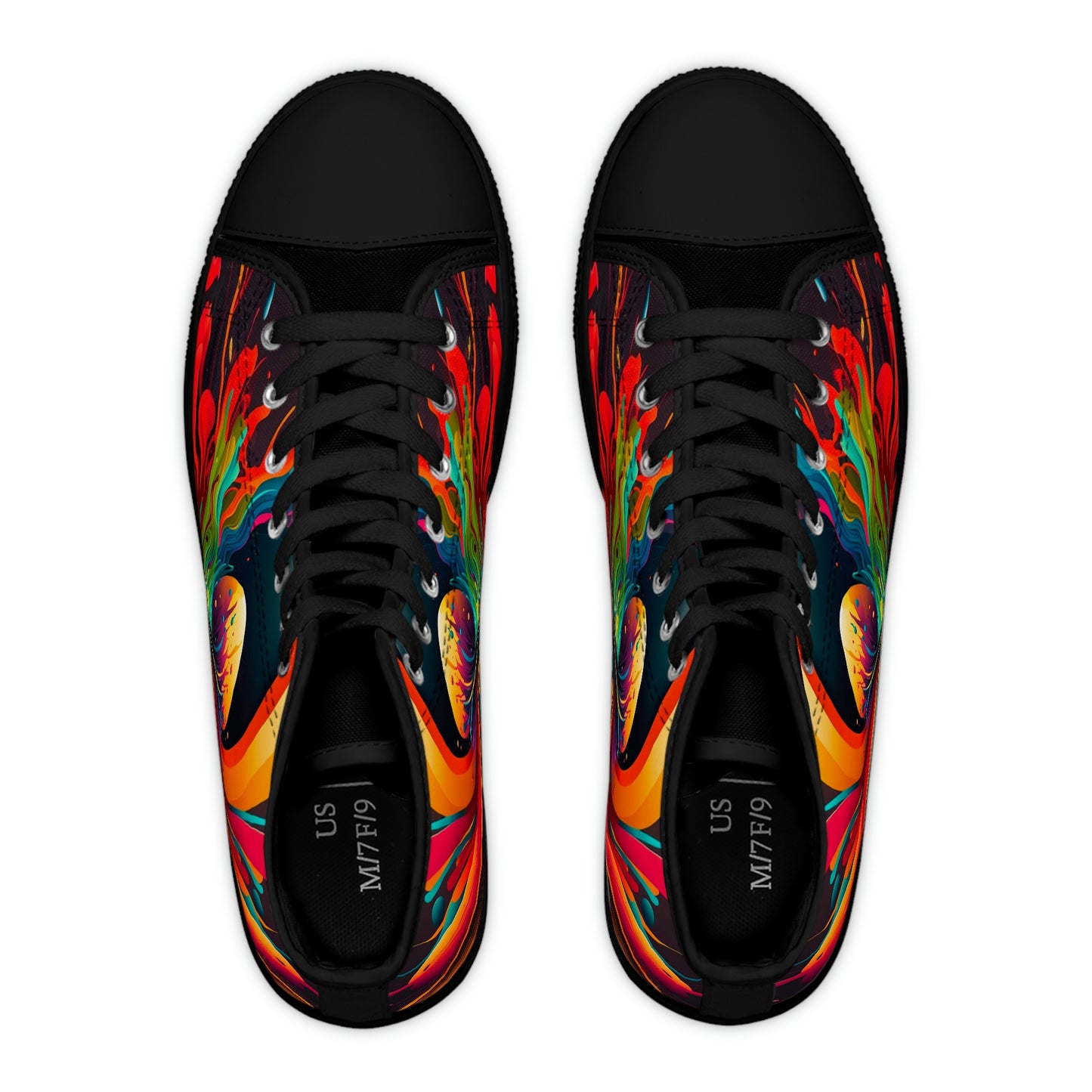 Women's High Top Abstract Space Sneakers 2