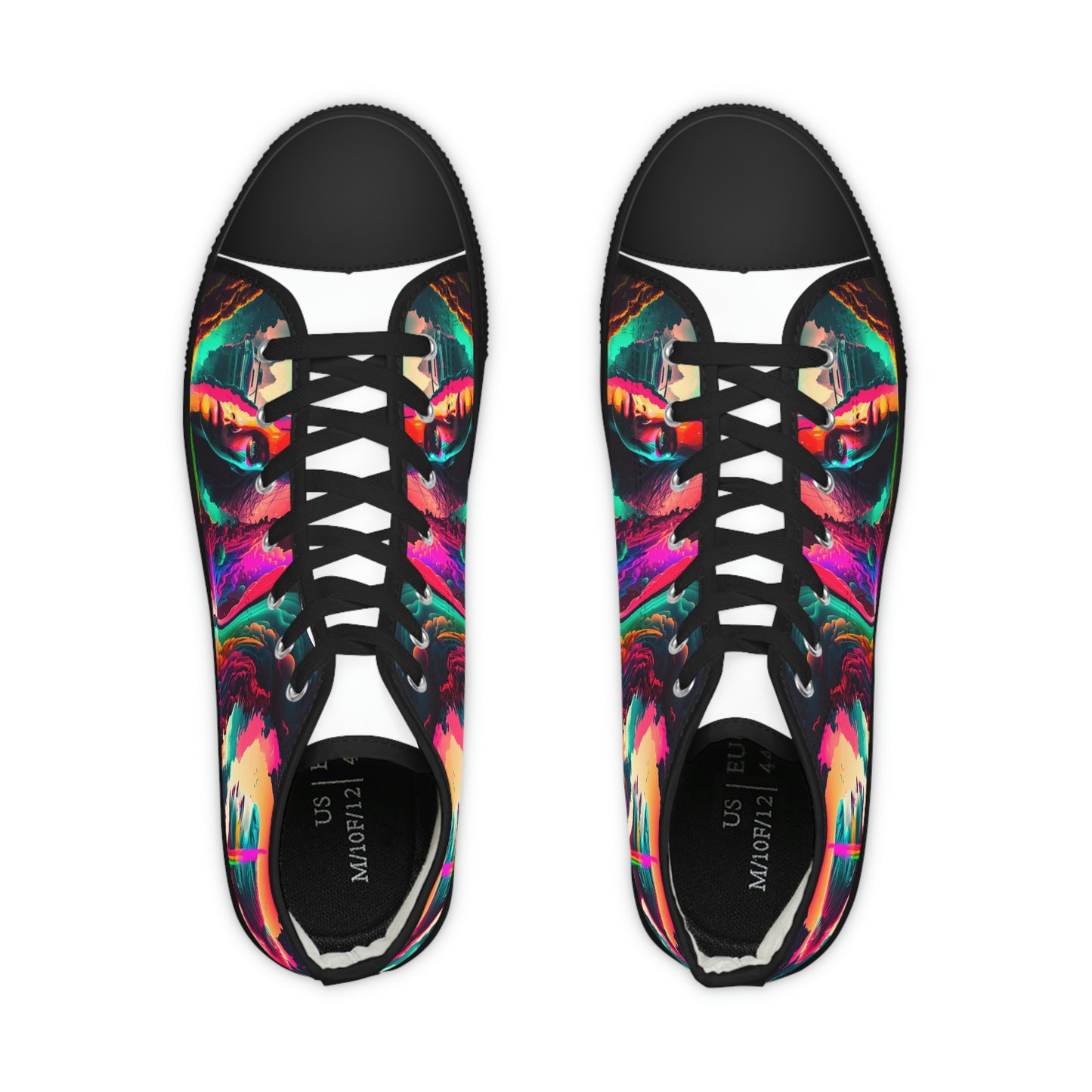 aaMen's High Top Lucid Dreams white Synthwave Sneakers 1